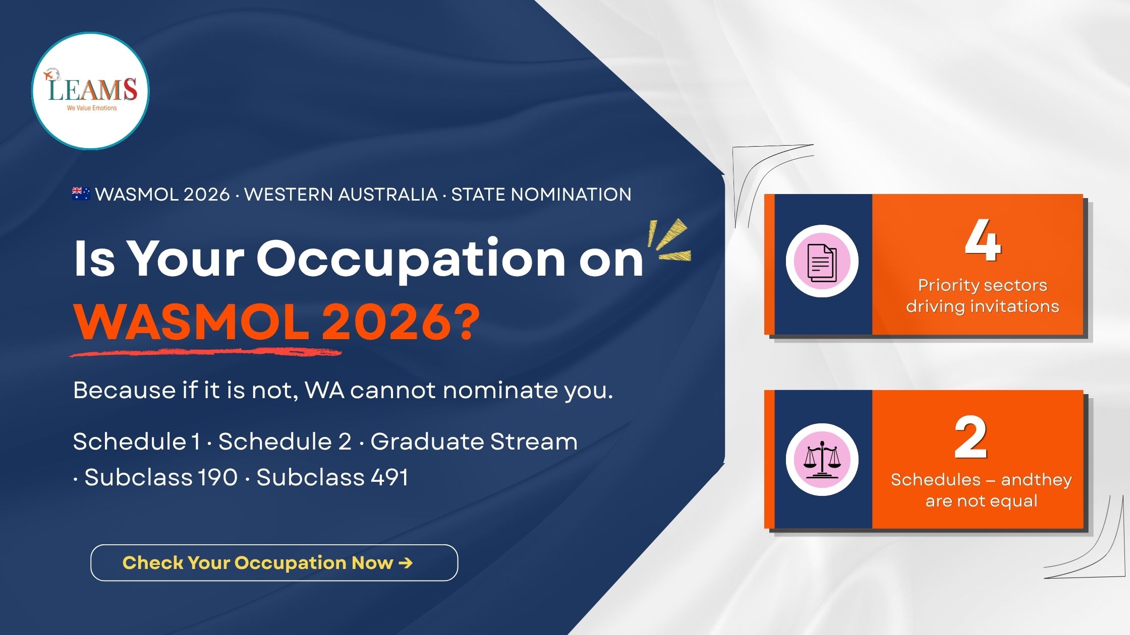 Skilled migrant reviewing the WA Skilled Migration Occupation List 2026 to plan an Australian PR pathway through subclass 190 and 491 visas