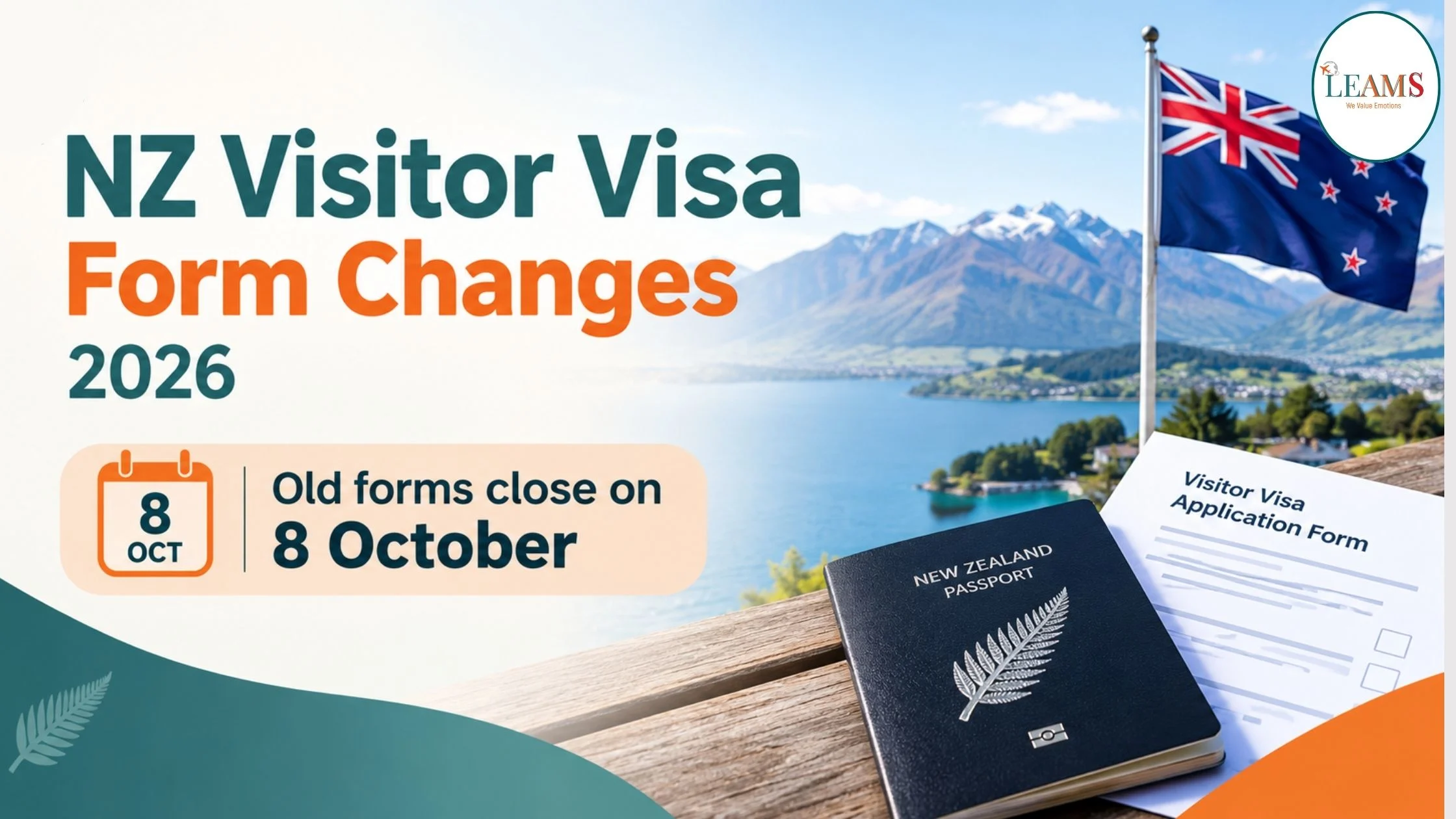 NZ visitor visa form changes 2026: old forms close on 8 October