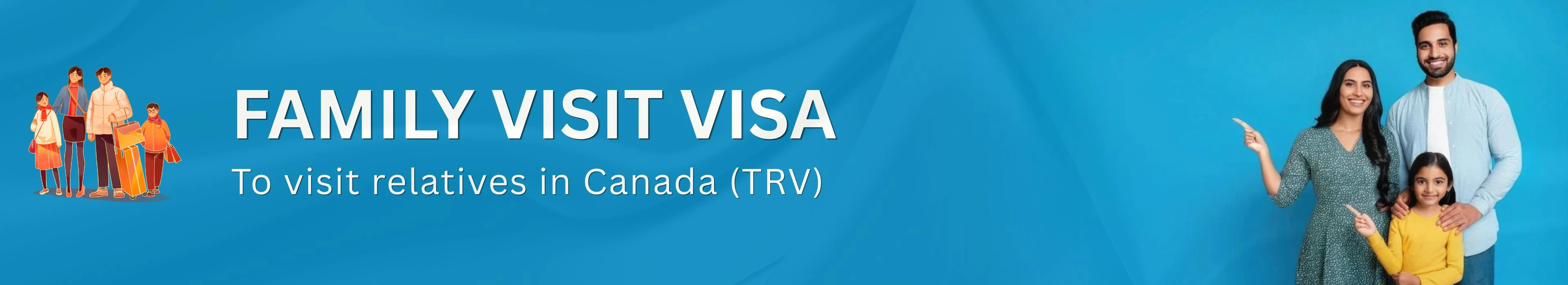 Family reunion at airport after Canada family visit visa approval