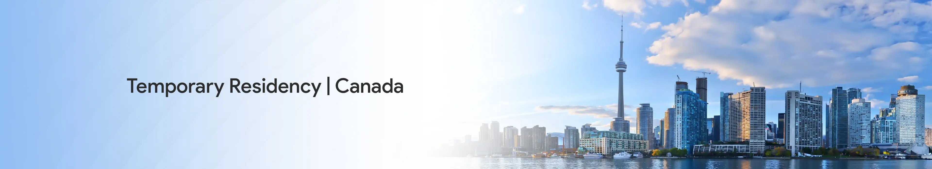 Banner showing temporary residency options in Canada